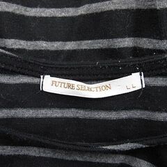 【大きいサイズ】【美品】レディース 半袖カットソー ボーダー レース  LLサイズ ■26711の画像