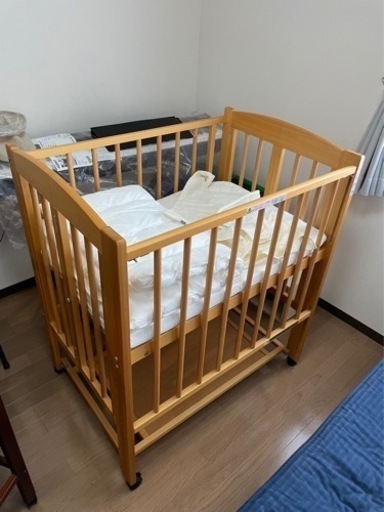 ミニベビーベッド　ハイタイプ　布団付き