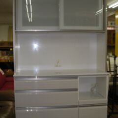 R063 高級 シギヤマ家具 キッチンボード、食器棚、幅120cm Used・美品