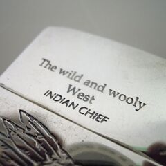 ZIPPO オイルライター The wild and wooly West INDIAN CHIEF 1996年製 ジッポー 火花確認済 ☆ 札幌市 北区 屯田の画像