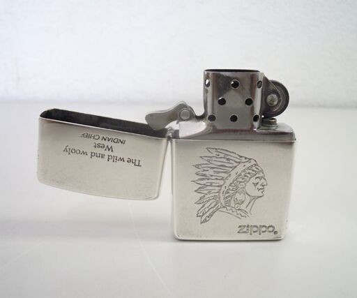 ZIPPO オイルライター The wild and wooly West INDIAN CHIEF 1996年製 ジッポー 火花確認