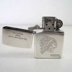 ZIPPO オイルライター The wild and wooly West INDIAN CHIEF 1996年製 ジッポー 火花確認済 ☆ 札幌市 北区 屯田の画像