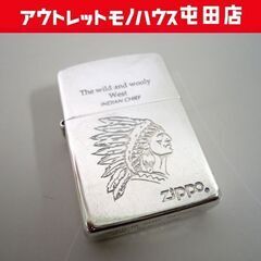 ZIPPO オイルライター The wild and wooly West INDIAN CHIEF 1996年製 ジッポー 火花確認済 ☆ 札幌市 北区 屯田の画像