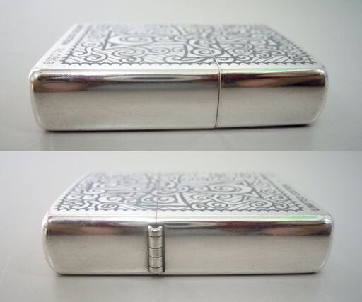 ZIPPO オイルライター クロス&ハート モチーフ 二面加工 シリアル入り 1999年製 ジッポー 火花確認済 ☆ 札幌市 北区 屯