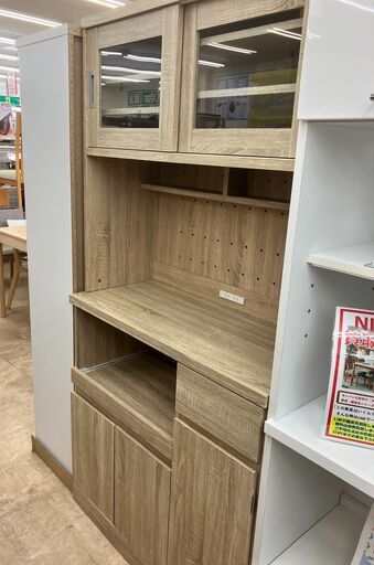 ベガコーポレーション 2面レンジボード 食器棚 No.2974● ※現金、クレジット、ぺイペイ、スマホ決済対応※