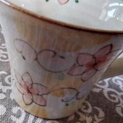 コーヒーカップ&ソーサー　花受け皿の画像