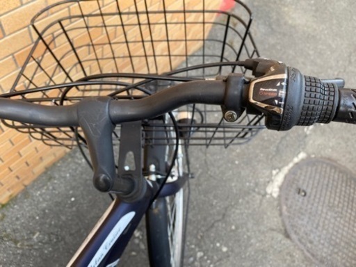 自転車　26インチ　紺色　6段変速　【中古】