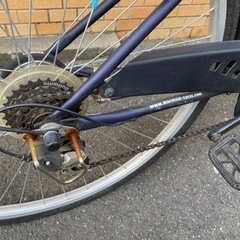 自転車　26インチ　紺色　6段変速　【中古】の画像