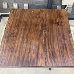 P0234 2掛け用 居酒屋風 無垢 木製テーブル ダークブラウンの画像