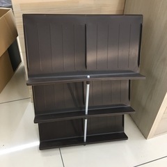 HJ484★値下げ★【中古】シューズラック3段　ブラウン