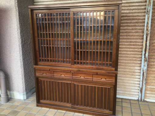 和風食器棚　リビングボード　古民家　民泊　別荘など　関家具製