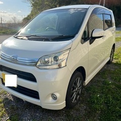 値下げ　車検付 MOVE  ムーブ　LA100S カスタムX  パールホワイト　プッシュスタートの画像