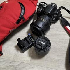 Nikon D5100 万能望遠レンズ 単焦点ミクロ カメラバッグのセット