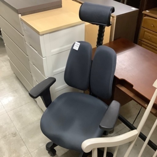 ワークチェアー　ドリームウェア　ヘッドレスト付き　デュオレハイ　ブラック