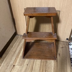 昭和レトロ　木製脚立　アンティーク　小道具