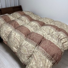 モダンデコ 羽毛布団 シングル用 ペイズリー柄