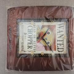 《最終値下げしました》ONE PIECE  チョッパー　時計　四角形ウッドウォールクロック　新品・未使用の画像