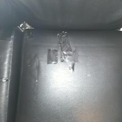 値下げしました！！ソファー３人がけ　黒　オシャレ　中古の画像