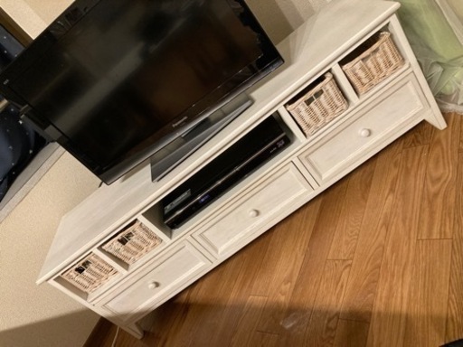 ニトリ　テレビ台　白　収納　引き出し　ローテーブル