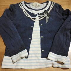 【値下げ済み、縁起物】ミキハウス、組曲　長袖カットソー　だまし絵　3枚セット　ロンＴの画像
