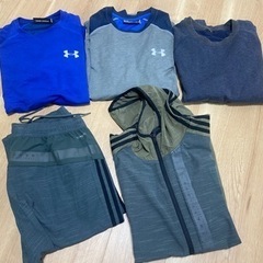 adidasジャージ上下　新品同様＋アンダーアーマー2着＋デンハム1着