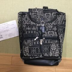 【新品】刺し子ゴブラン風リュック　定価￥2178の画像