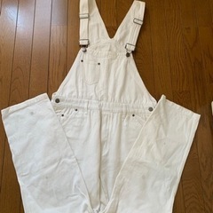 白オーバーオールLサイズの画像