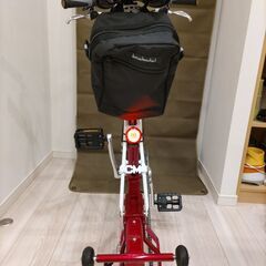 折り畳み自転車売ります　CarryMe　2018年　超小径車　輪行袋2つ＆その他備品付きの画像