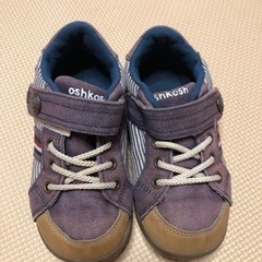 【美品】*.17㎝/デニム/ストライプ/スニーカー*.+おしゃれ靴★お出掛け靴★キッズ★ベビーの画像