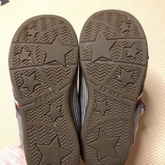 【美品】*.17㎝/デニム/ストライプ/スニーカー*.+おしゃれ靴★お出掛け靴★キッズ★ベビーの画像