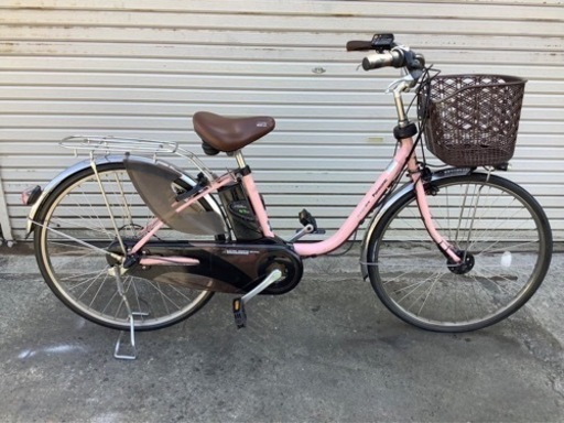 42パナソニック新機種電動アシスト自転車viviDX26インチ　ピンクボディー
