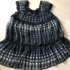 美品☆女児　シフォンワンピース　チュニック　可愛い　おでかけ　入学式　発表会　サイズ120の画像