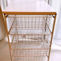 IKEA・収納引き出し　網タイプ（白）　中古品の画像
