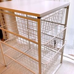 IKEA・収納引き出し　網タイプ（白）　中古品
