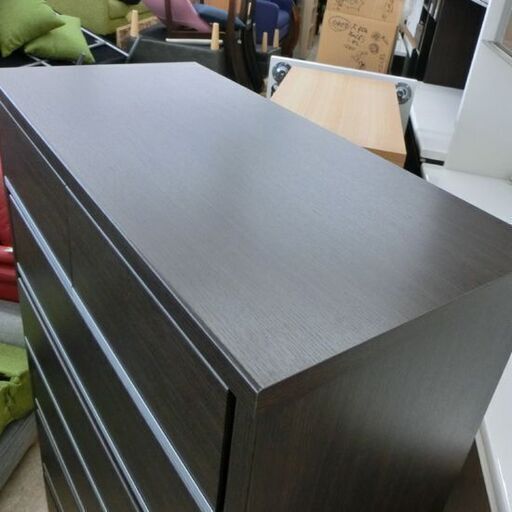 【訳あり】 チェスト 6段 茶系 ニトリ フラビア ブラウン 幅86.2cm タンス ハイチェスト 札幌 西野店
