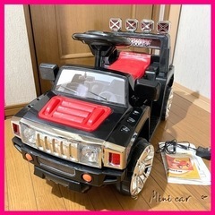 子供用電動ミニカー 電動乗用ラジコンカー ハマー ブラック