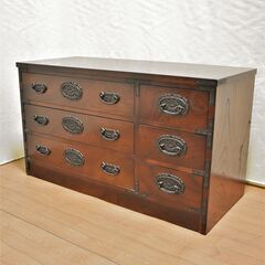 骨11/26】≪yw636≫ 和箪笥 3段6杯 鍵付き 幅約