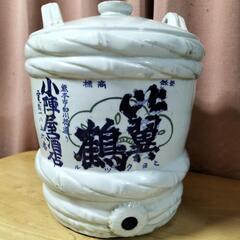 陶器の酒樽　一斗樽　アンティーク　値下げしましたの画像