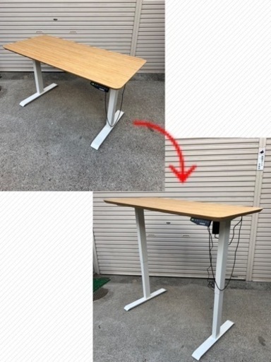 ✨【超美品✨希少】デスクワークに最適❗️FLEXSPOT 昇降デスク 天板＆コードホルダー付き
