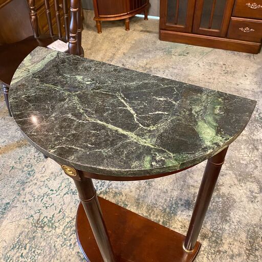 ヨーロピアン調 サイドテーブル コンソールテーブル 大理石○E043X015