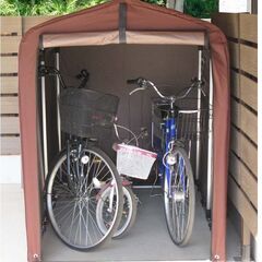 サイクルハウス 2台用 自転車置き場 サイクルガレージ サイクルポート 物置 自転車 2台の画像