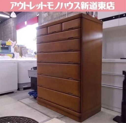 旭川家具 戸田木工 整理箪笥 7段チェスト 幅105×高さ145cm 天然木 家具 セパレート 札幌市東区 新道東店