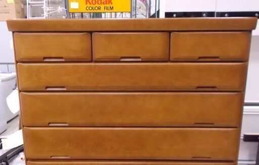 旭川家具 戸田木工 整理箪笥 7段チェスト 幅105×高さ145cm 天然木 家具 セパレート 札幌市東区 新道東店