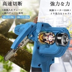 ラスト１点【新品】大人気！充電式 チェーンソー 電動コードレス 軽量 枝切りの画像