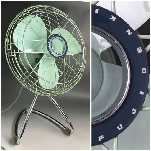ut2/93 扇風機 昭和レトロ FUJI DENKI 富士電機 FUJI SILENT FAN FDS 3055 30cm 100V 3枚羽根 アンティーク 動作確認済　ジャンク扱い