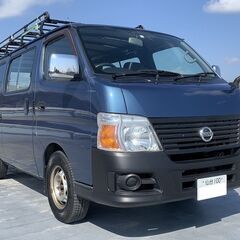 H20キャラバンバン切替4WD.ディーゼルターボ.ルーフキャリア付き.6人乗り！車検R6.3まであり！の画像