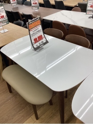 KD-5【新入荷　アウトレット】絶対満足価格　ベンチダイニング4点セット　ブラウン