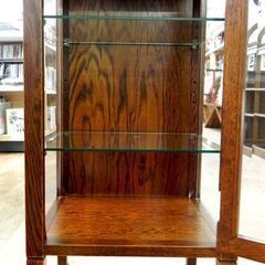 天板：大理石風 木製フレーム キャビネット 小型 幅：約39cm コレクションケース 札幌市 厚別区の画像