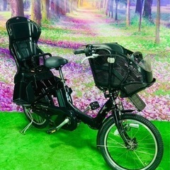 ❹ 5113子供乗せ電動アシスト自転車ブリヂストン3人乗り対応2...