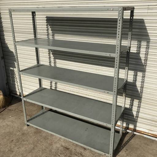 WY2/35 中量ラック スチールラック 5段 中量棚 重量棚 倉庫棚 業務用棚 W1480×D450×H1800mm ★直接引き取り限定
